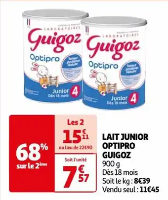 Auchan LAIT JUNIOR Optipro Guigoz offre