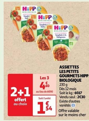 Assiettes les petits gourmets hipp biologique