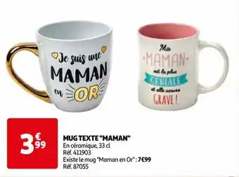 Auchan MUG TEXTE "MAMAN" offre
