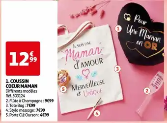 1. COUSSIN COEUR MAMAN Différents modèles