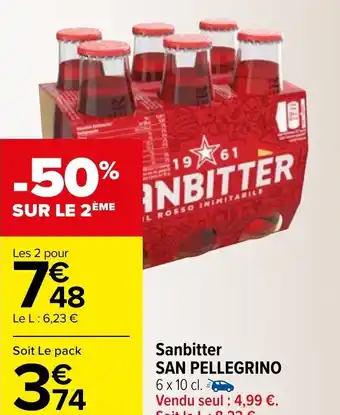 Carrefour Market Sanbitter SAN PELLEGRINO offre