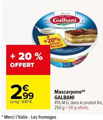 Carrefour Market Mascarpone(n) GALBANI offre