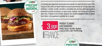 Match PRODUIT ÉLABORÉ : CHEESEBURGER offre