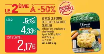 Match ECRASÉ DE POMME DE TERRE ET CAROTTE CREALINE offre