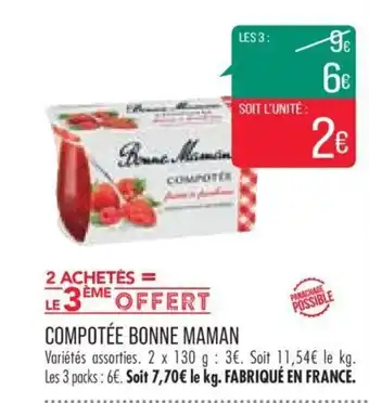 Match COMPOTÉE BONNE MAMAN offre