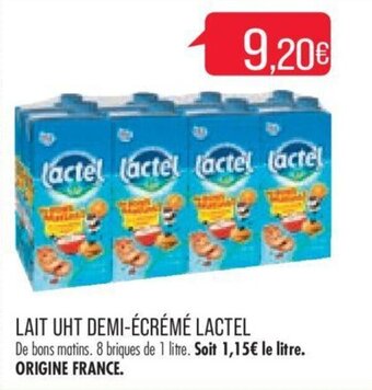 Match LAIT UHT DEMI-ÉCRÉMÉ LACTEL offre