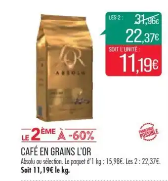 Match CAFÉ EN GRAINS L'OR offre