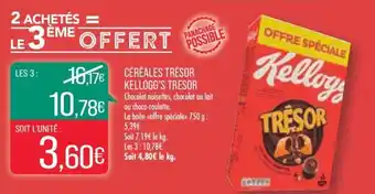Match CÉRÉALES TRÉSOR KELLOGG'S TRESOR offre