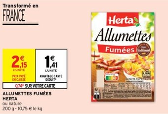 Intermarché Hyper ALLUMETTES FUMÉES HERTA offre