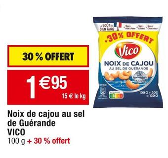 Cora x Carrefour Vico noix de cajou au sel de guérande offre