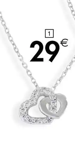 Cora x Carrefour Carré d'or collier argent rhodié oxyde de zirconium offre