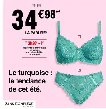 Sans complexe soutien-gorge armatures maintien + slip