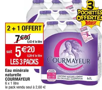Cora x Carrefour Courmayeur eau minérale naturelle offre