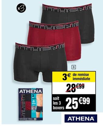 Cora x Carrefour Athena boxers offre