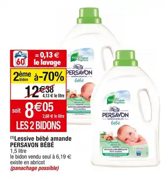 Cora x Carrefour Persavon lessive bébé amande offre
