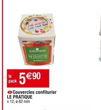 Le pratique couvercles confiturier