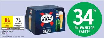 Intermarché 1664 bière blonde offre