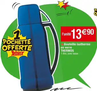 Cora x Carrefour Thermos bouteille isotherme en verre offre