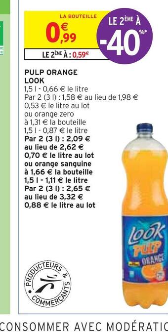 Intermarché Look pulp orange offre