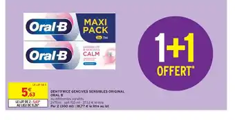 Intermarché Oral b dentifrice gencives sensibles original offre