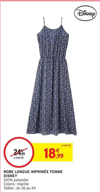 Intermarché Disney robe longue imprimée femme offre