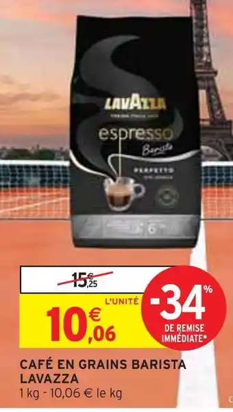 Intermarché Lavazza café en grains barista offre