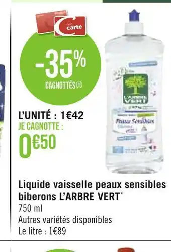 Lâarbre vert liquide vaisselle peaux sensibles biberons*
