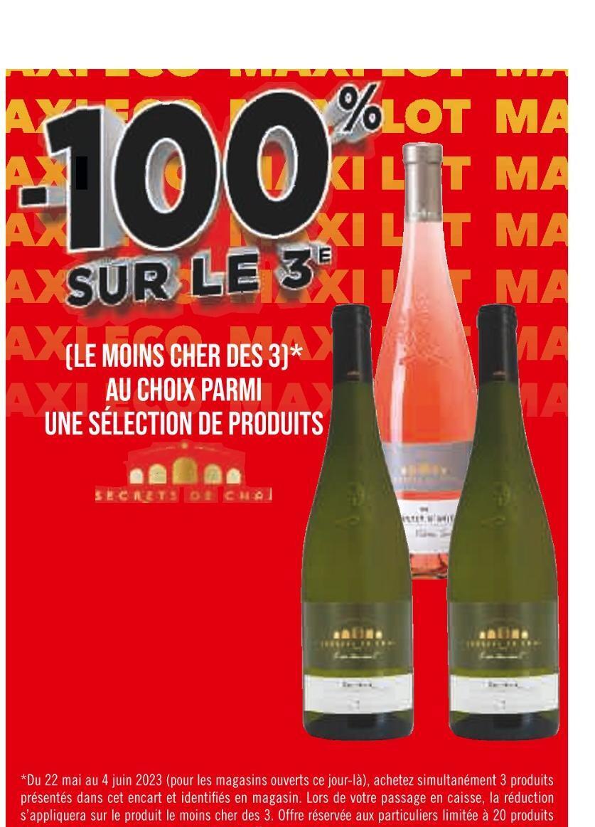 Casino Hyperfrais Secrets de chai -100% sur le 3e au choix parmi une sélection de produits secrets de chai offre