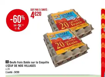 LâĆuf de nos villages oeufs frais datĂ©s sur la coquille