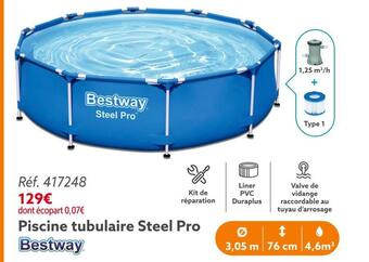 Gifi Bestway piscine tubulaire steel pro offre