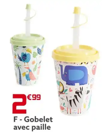 Gifi Gobelet avec paille offre