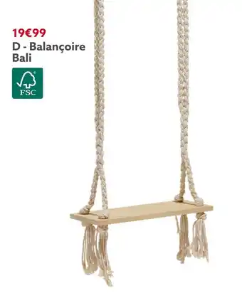 Gifi Balançoire bali offre