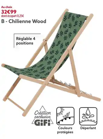 Gifi Chilienne wood offre