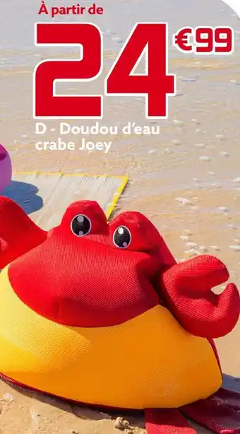 Gifi Doudou d’eau crabe joey offre