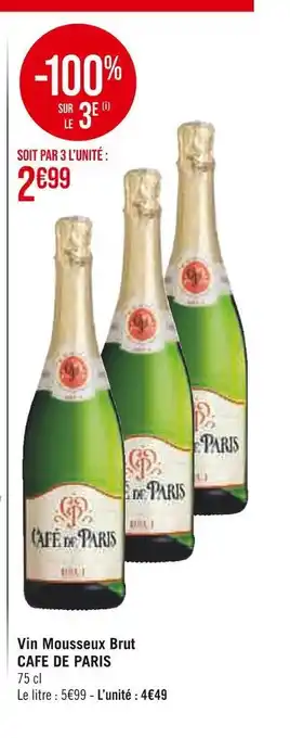 Cafe de paris vin mousseux brut