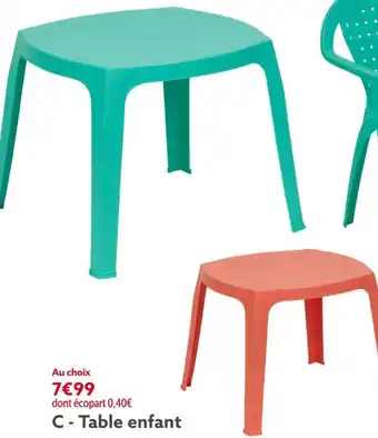 Gifi Table enfant offre