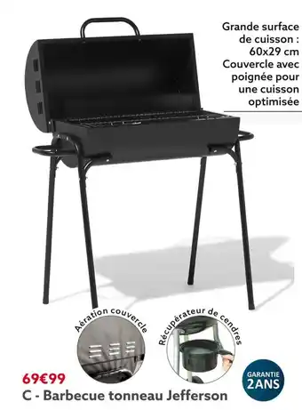 Gifi Barbecue tonneau jefferson offre