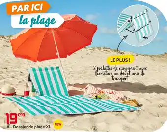 Gifi Dossier de plage xl offre