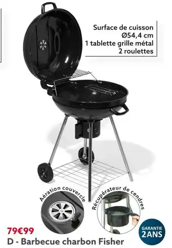 Gifi Barbecue charbon fisher offre