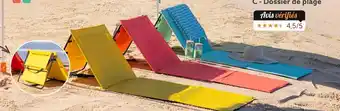 Gifi Dossier de plage offre