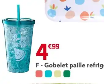 Gifi Gobelet paille refrigérant offre