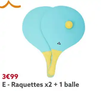 Gifi Raquettes x2 + 1 balle offre
