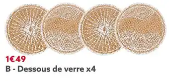 Gifi Dessous de verre x4 offre