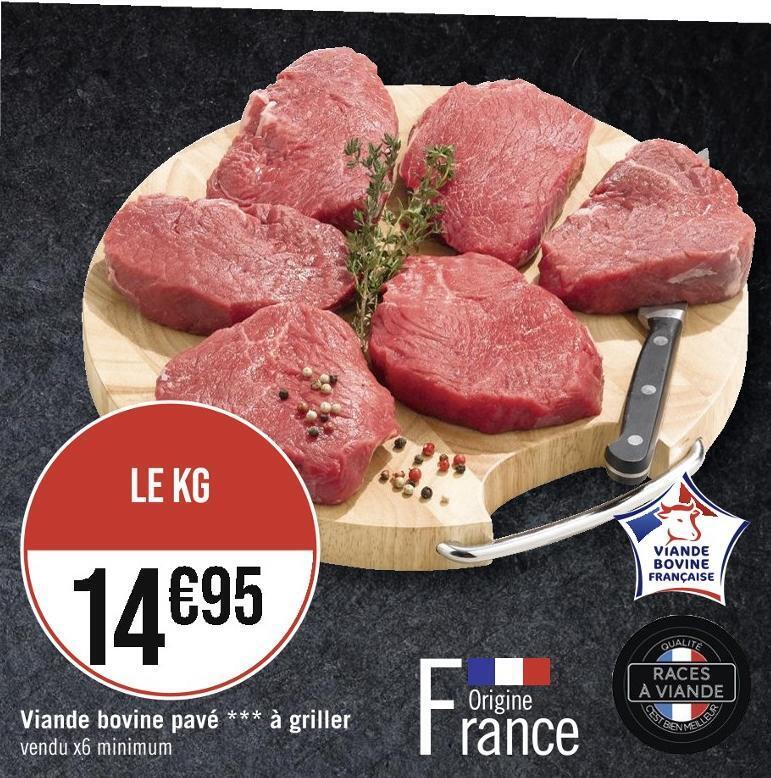 Casino Hyperfrais Viande bovine pavé  à griller offre