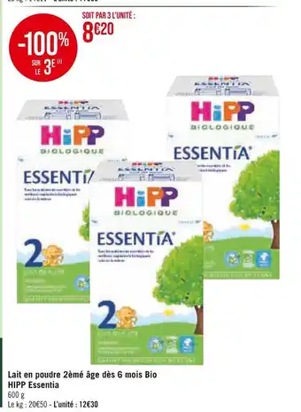 Hipp essentia lait en poudre 2èmé âge dès 6 mois bio