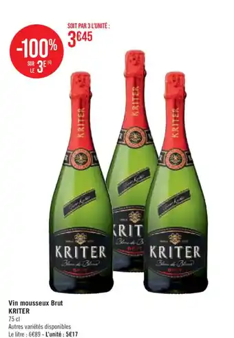 Vin mousseux Brut KRITER
