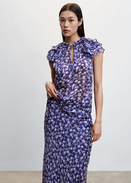 Mango Jupe longue à fleurs offre