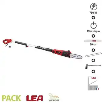 Lea - elagueuse électrique sur perche 750w guide oregon 20cm longueur max 2,7m lea le31076-20c