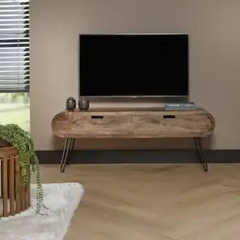 Pier Import Meuble tv en bois forme oblongue niagara offre