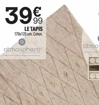 Centrakor LE TAPIS 170x120 cm. Coton. offre